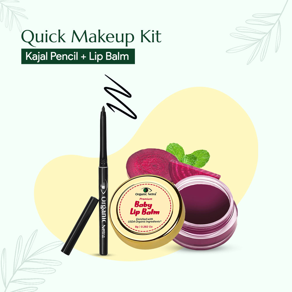 Quick Makeup - Kit Kajal Pencil + Lip Balm