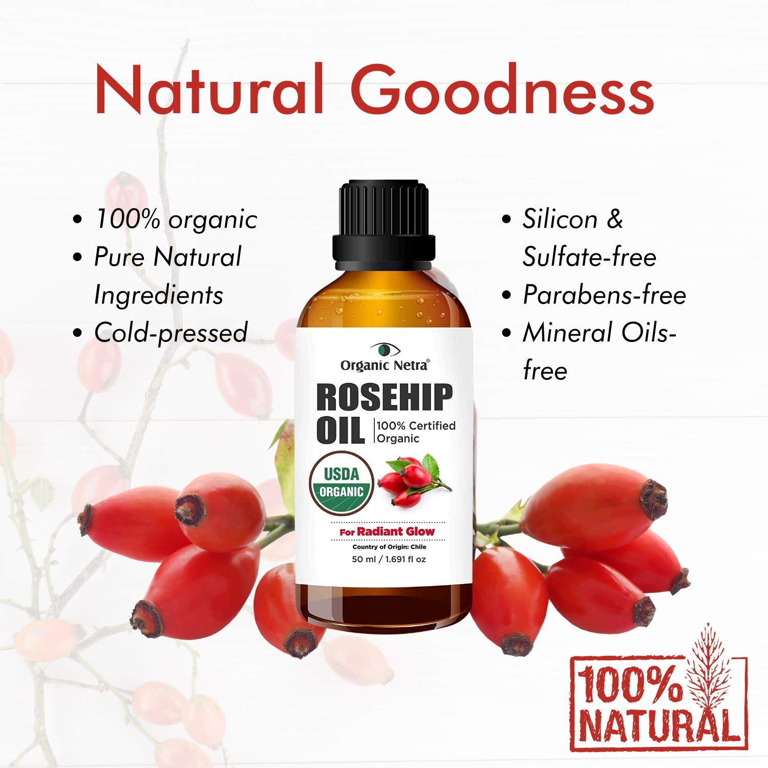 Rosehip Seed Essential Oil - 50 ml