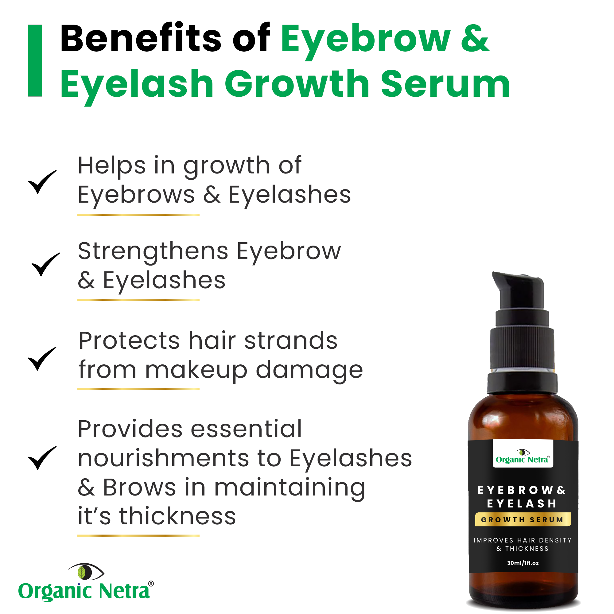 Eyebrow & Eyelash Growth Serum - 30 ml