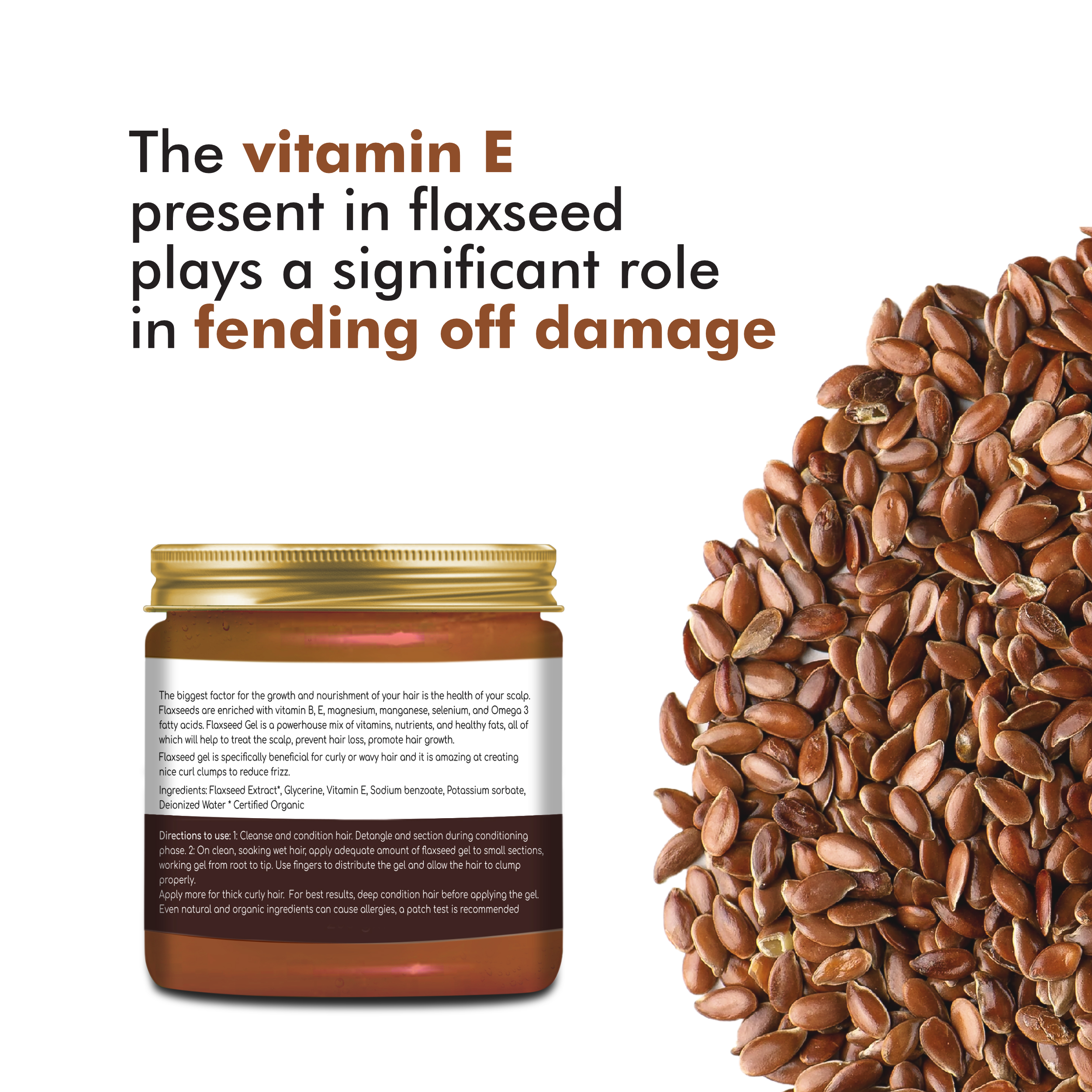 flaxseed gel vs commercial gel ingredient comparison chart